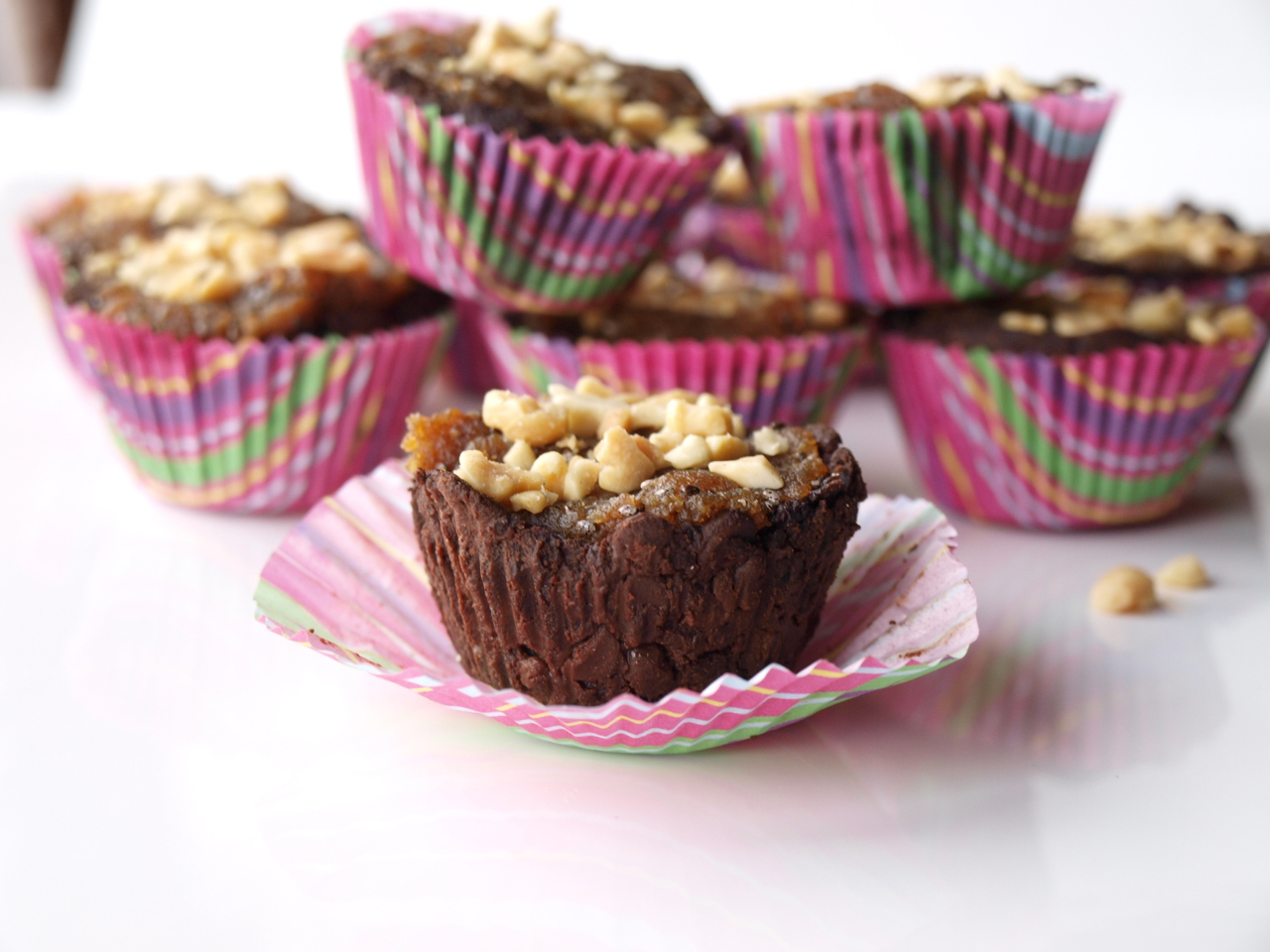 Peanut Butter Chia Brownie Tarts